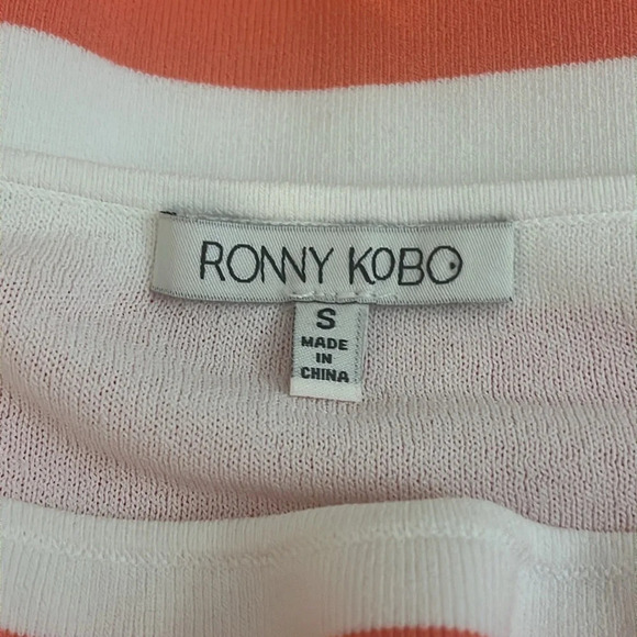 Ronny Kobo | New EVIVA dress off the shoulder Bodycon Women’s size S striped - Picture 7 of 10